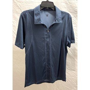 QOR Navy Blue 1/2 Zip Polo Shirt Medium